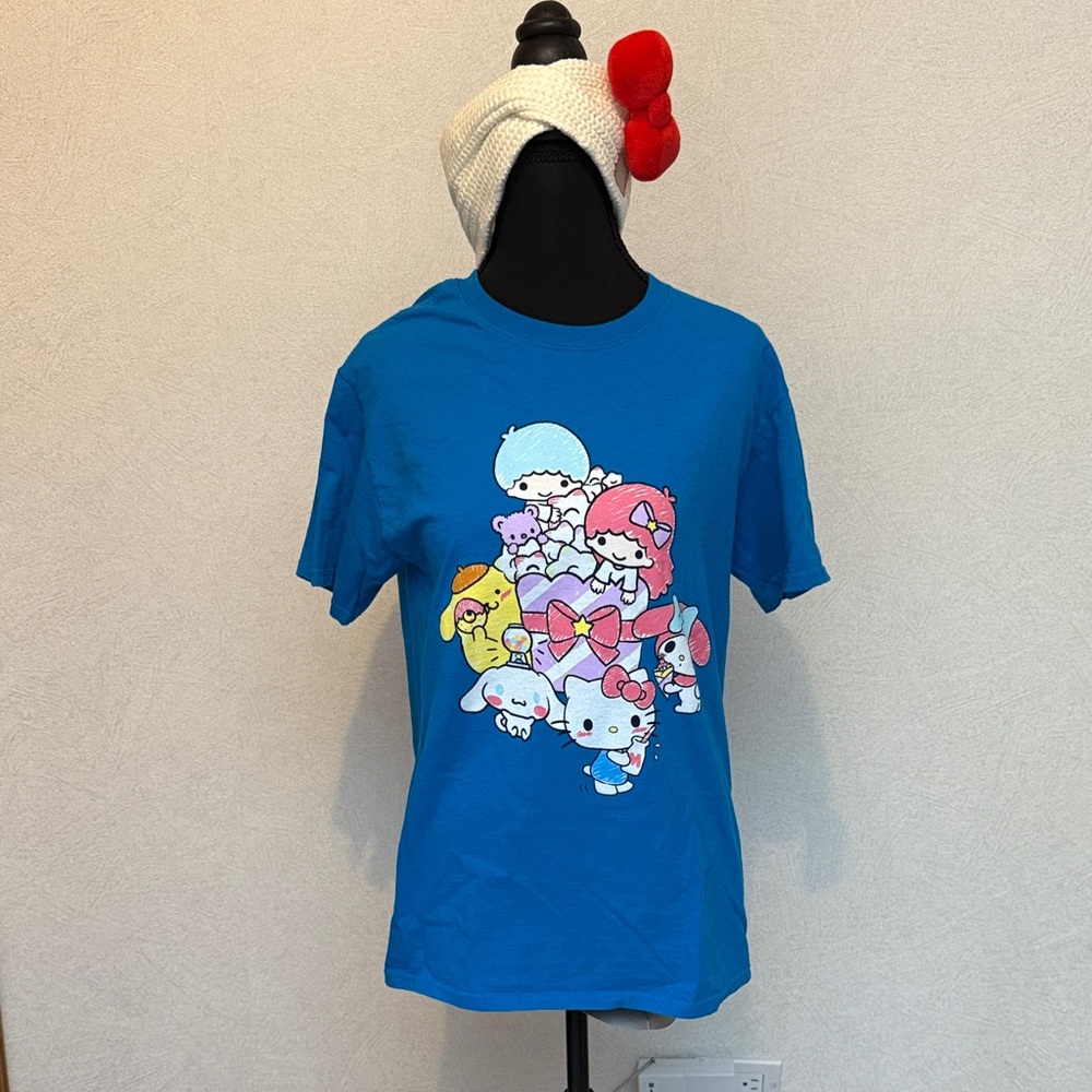 Sanrio Twin Stars and Friends Blue Graphic Tee